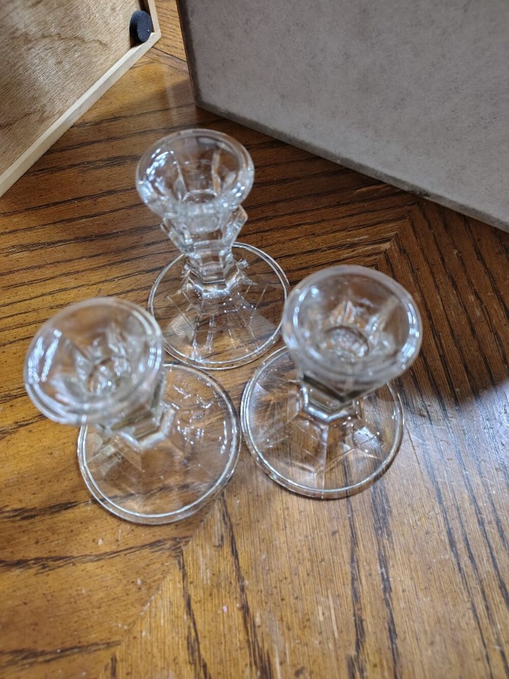 Set of Three Vintage Tapper Candle Holders Pedestals